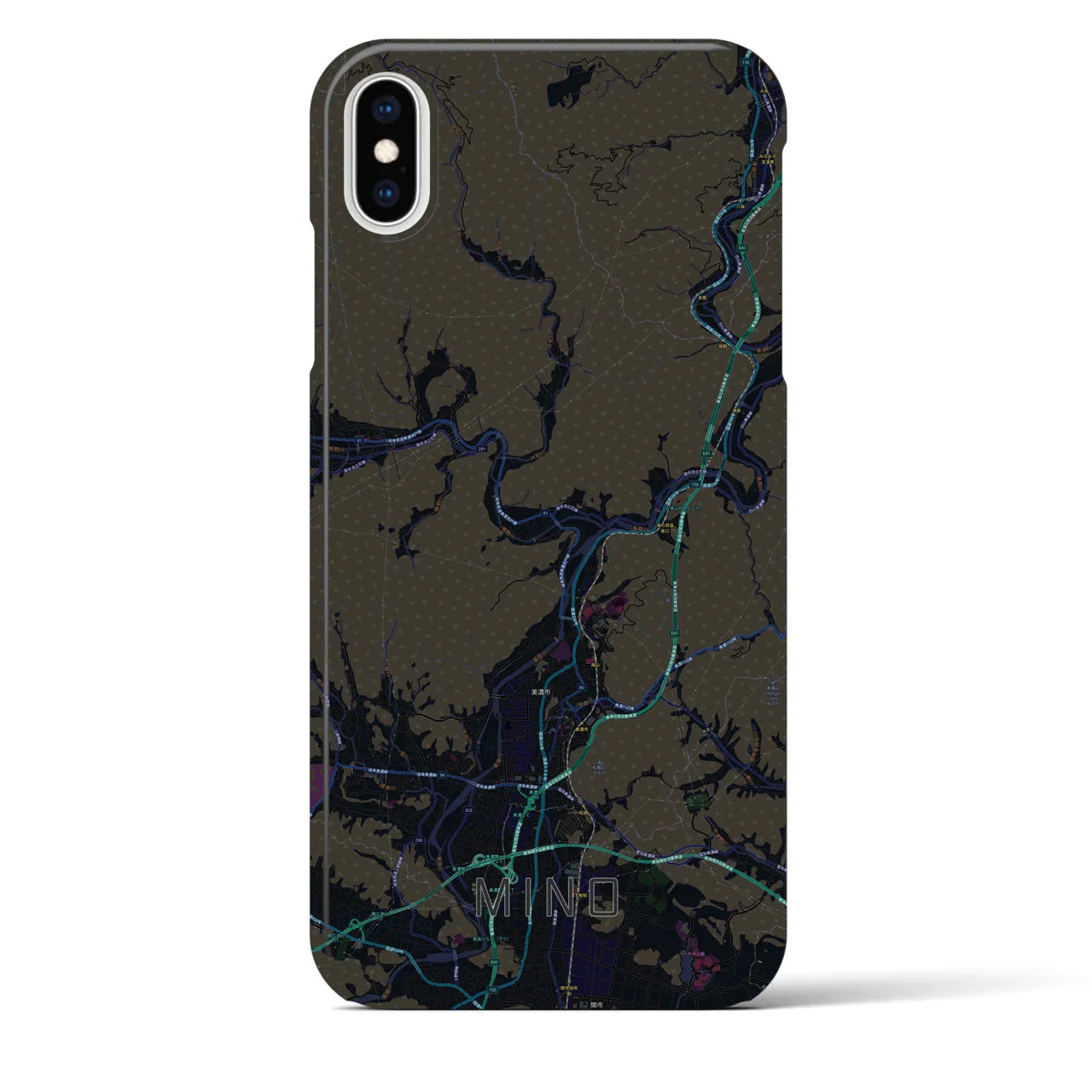 【美濃(岐阜県)】地図柄iPhoneケース(バックカバータイプ)