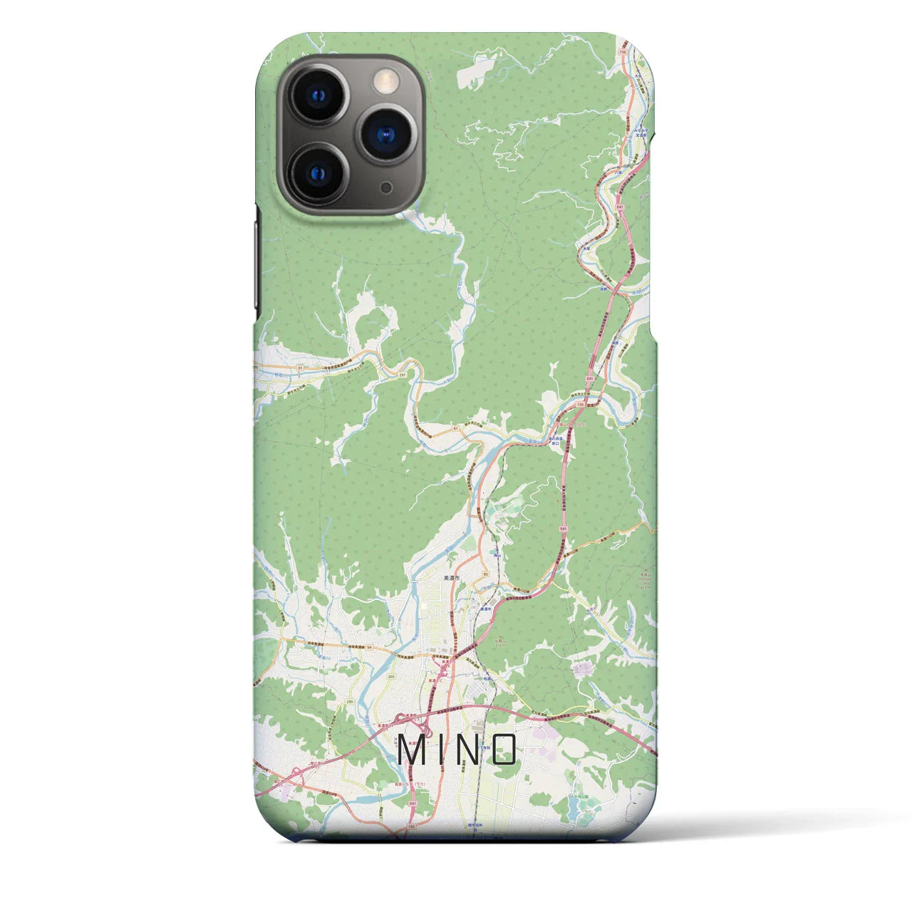 【美濃(岐阜県)】地図柄iPhoneケース(バックカバータイプ)
