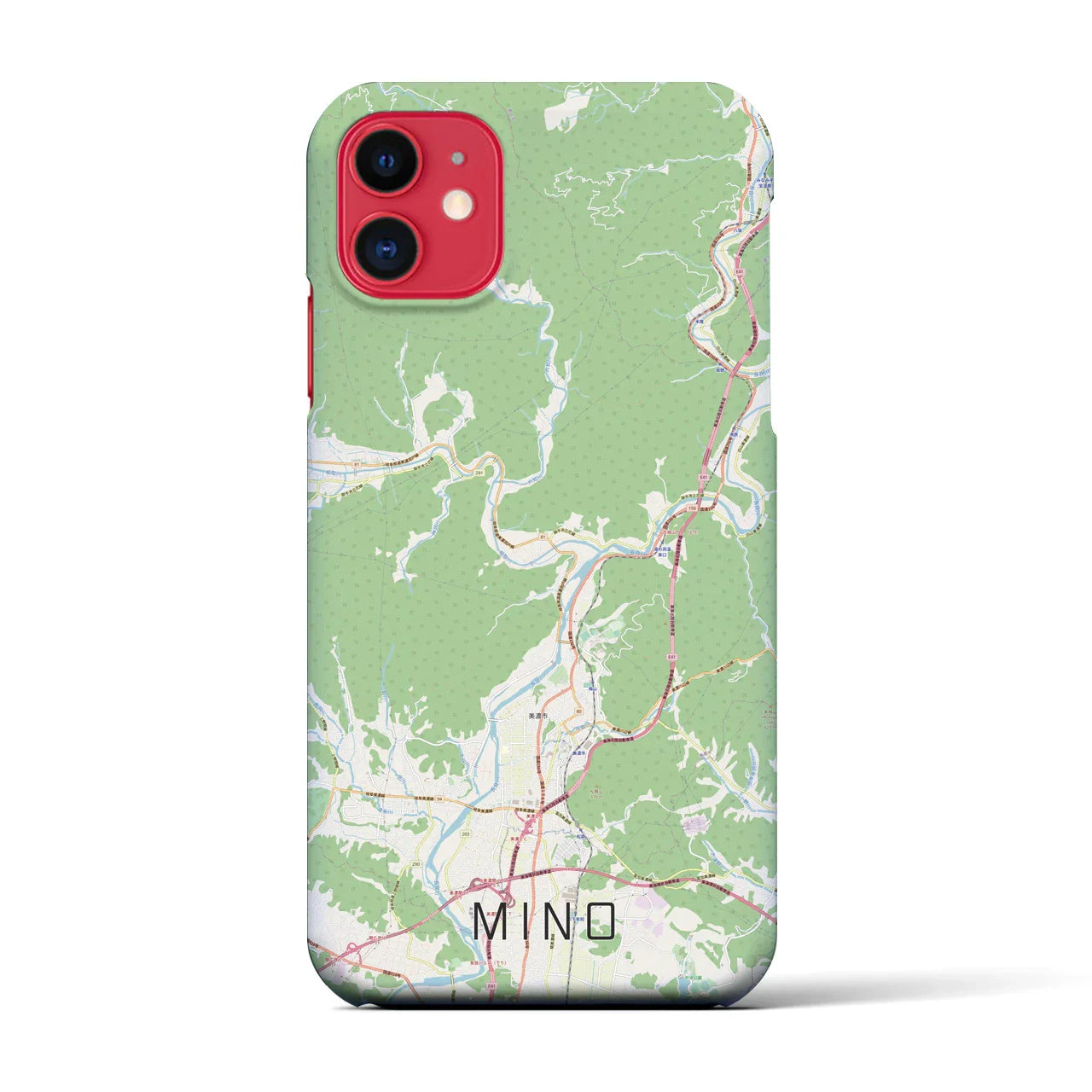【美濃(岐阜県)】地図柄iPhoneケース(バックカバータイプ)