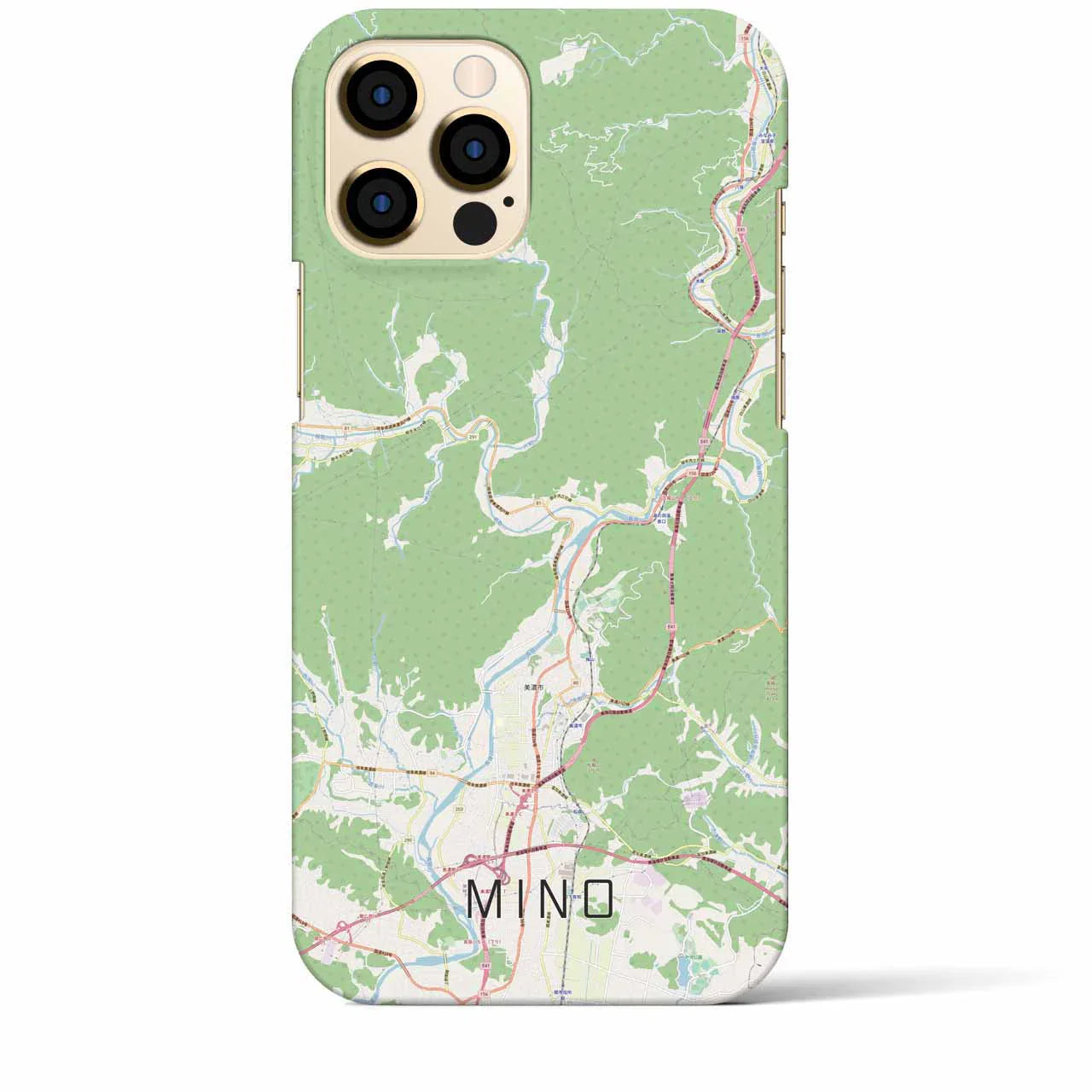 【美濃(岐阜県)】地図柄iPhoneケース(バックカバータイプ)