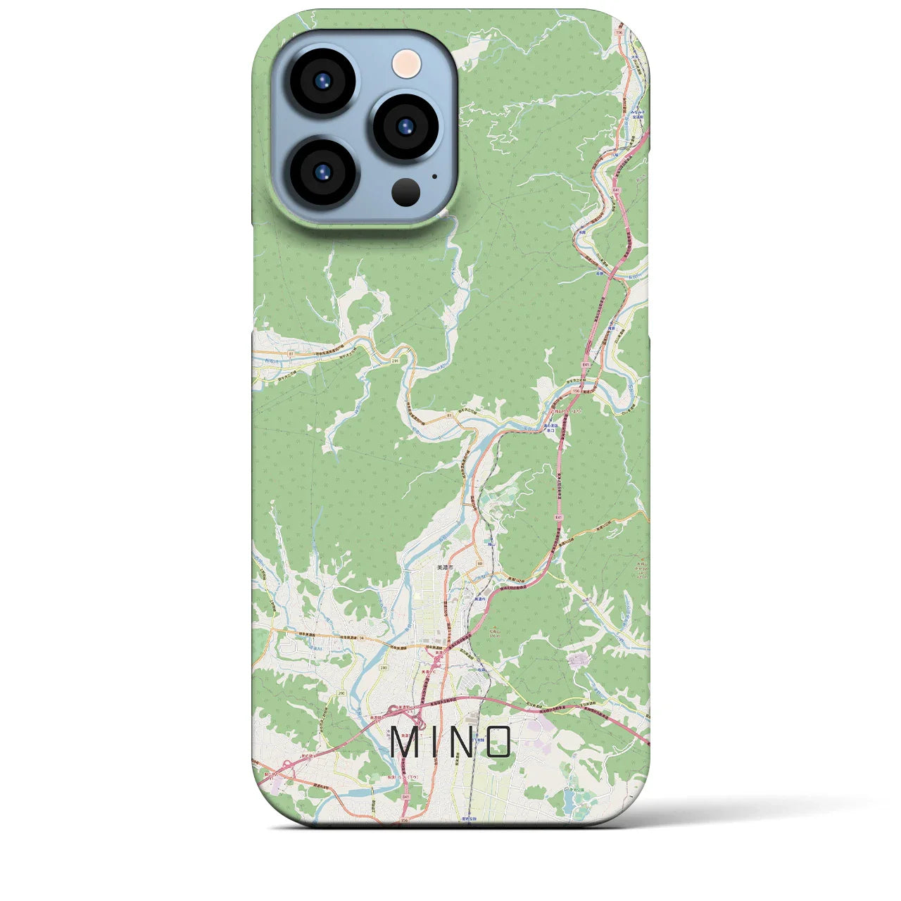 【美濃(岐阜県)】地図柄iPhoneケース(バックカバータイプ)
