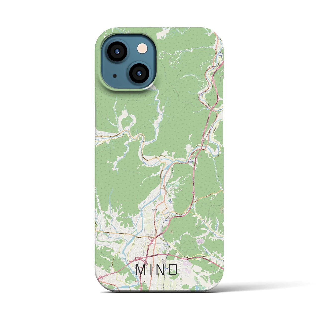 【美濃(岐阜県)】地図柄iPhoneケース(バックカバータイプ)