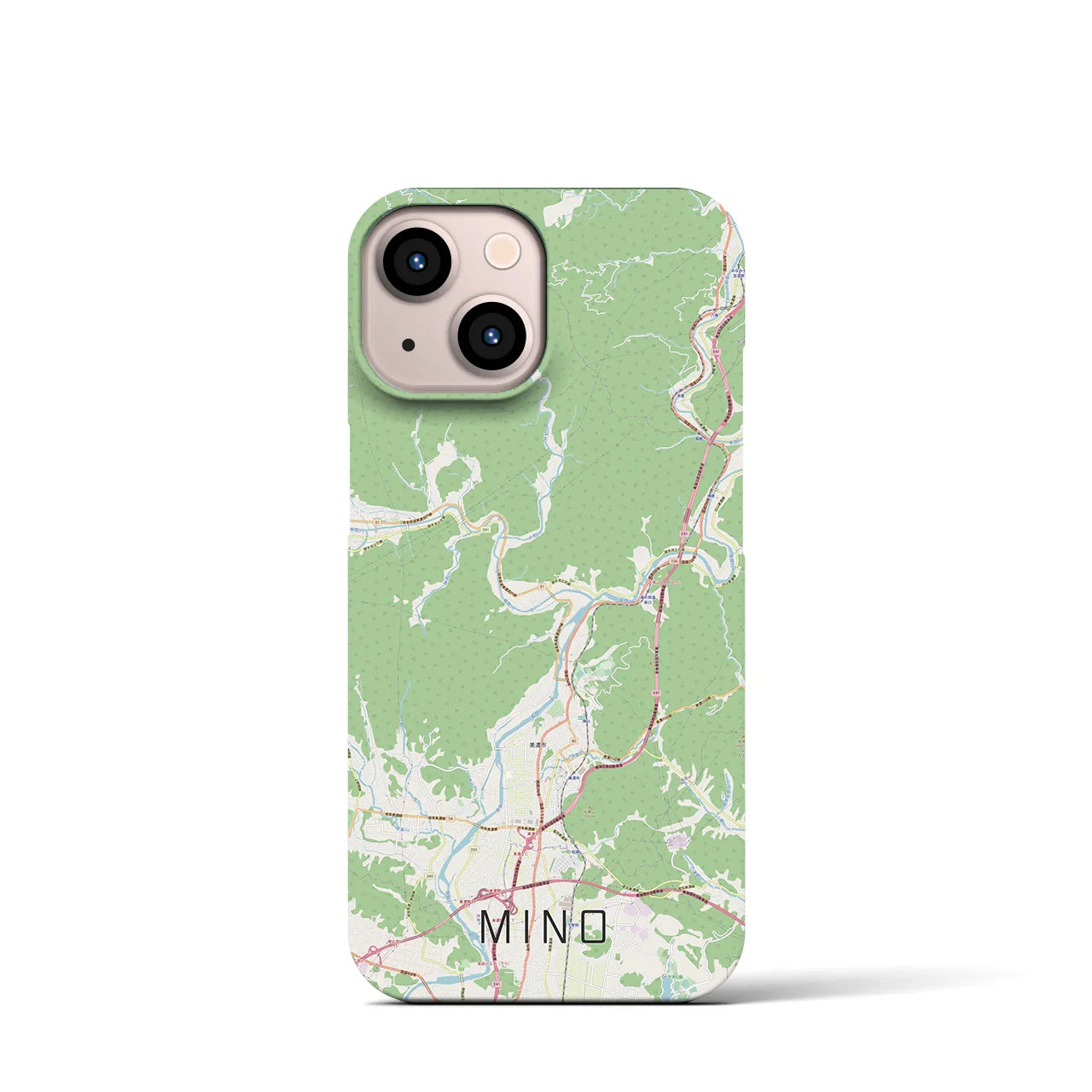 【美濃(岐阜県)】地図柄iPhoneケース(バックカバータイプ)