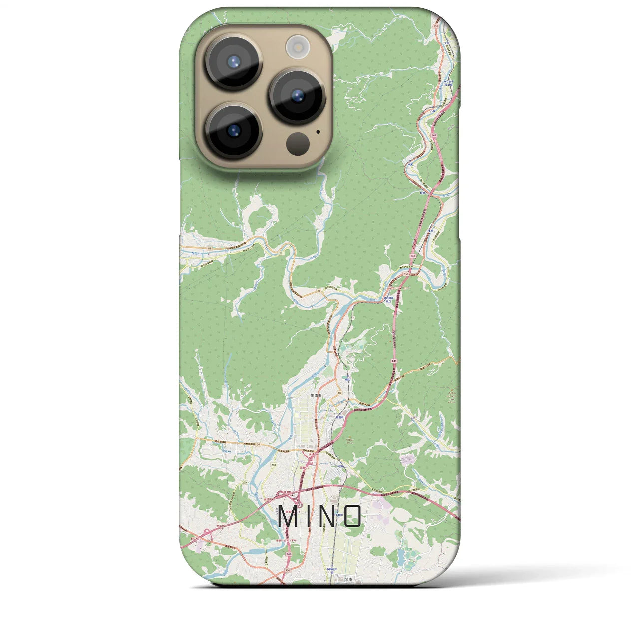 【美濃(岐阜県)】地図柄iPhoneケース(バックカバータイプ)