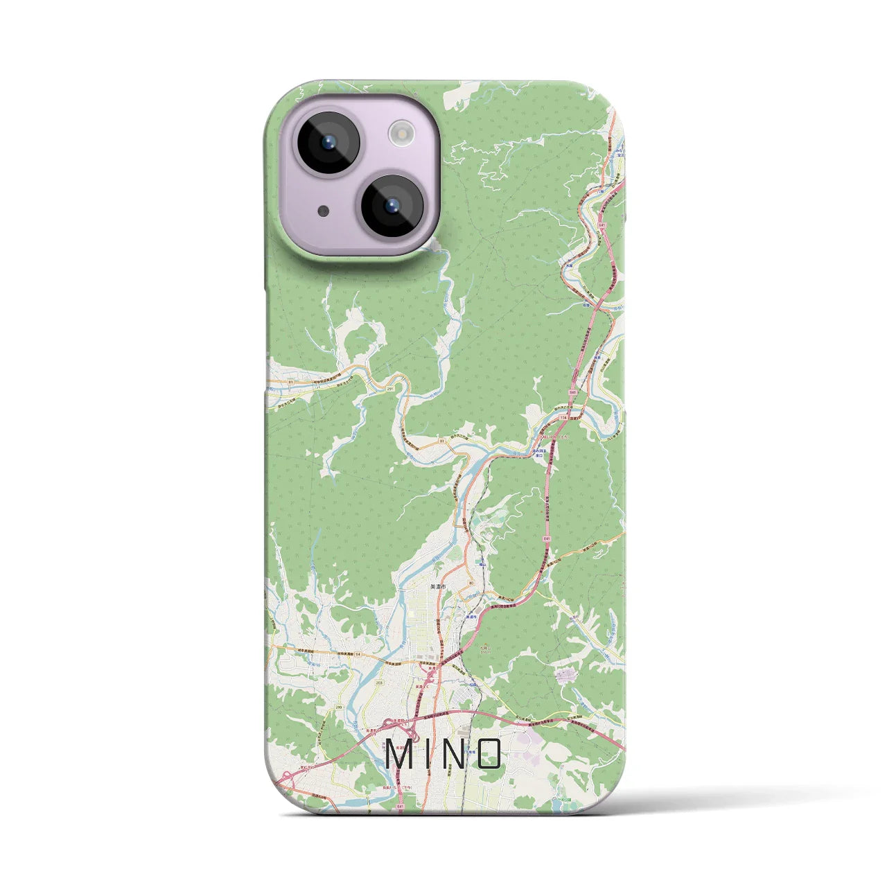 【美濃(岐阜県)】地図柄iPhoneケース(バックカバータイプ)
