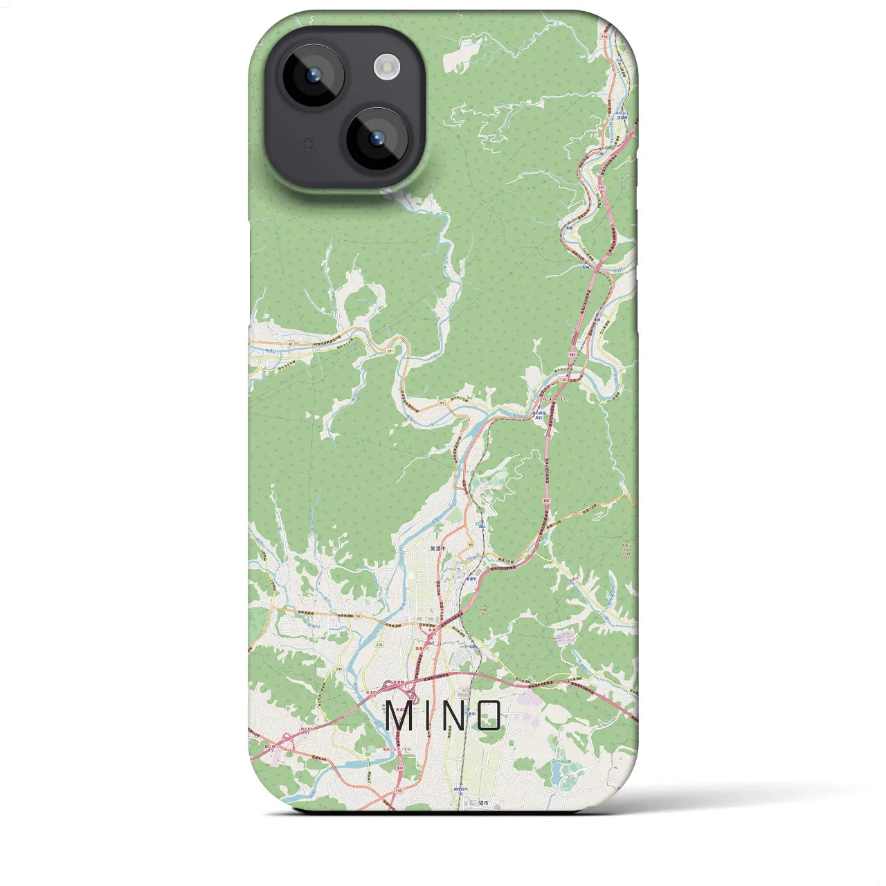 【美濃(岐阜県)】地図柄iPhoneケース(バックカバータイプ)