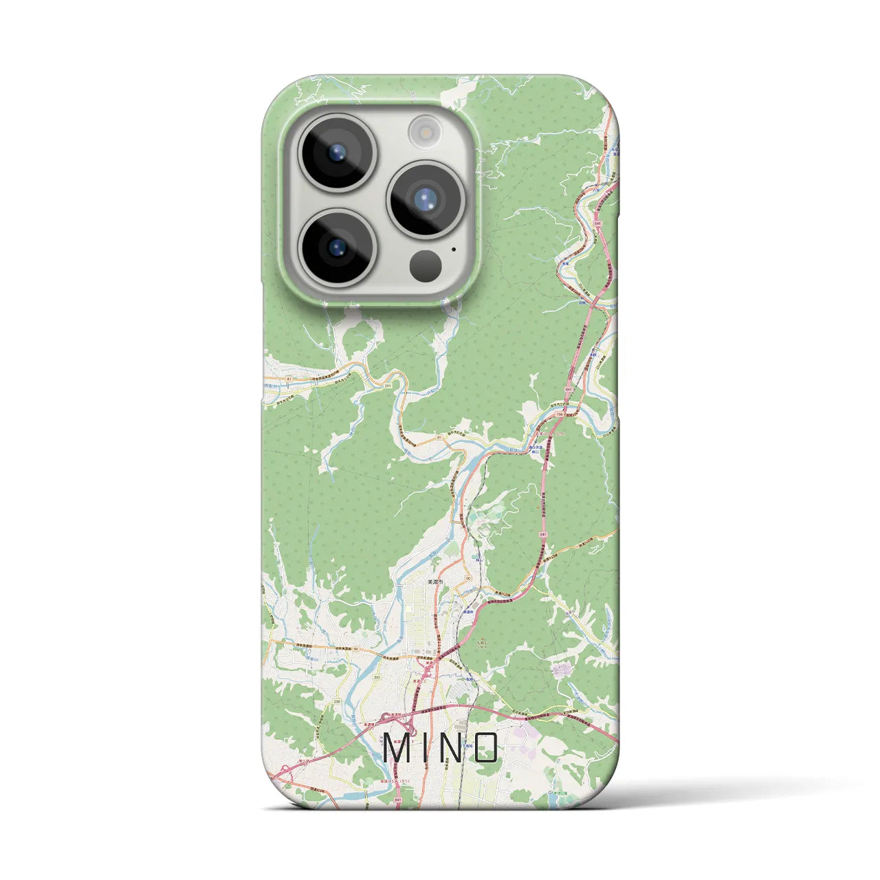 【美濃(岐阜県)】地図柄iPhoneケース(バックカバータイプ)