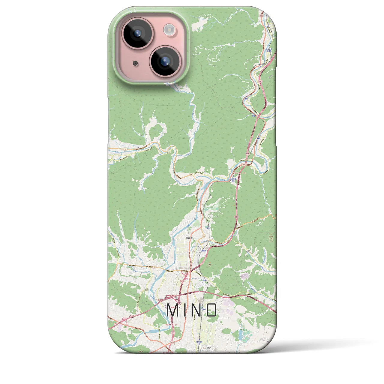 【美濃(岐阜県)】地図柄iPhoneケース(バックカバータイプ)