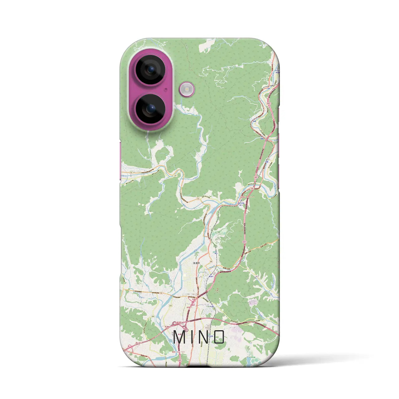 【美濃(岐阜県)】地図柄iPhoneケース(バックカバータイプ)