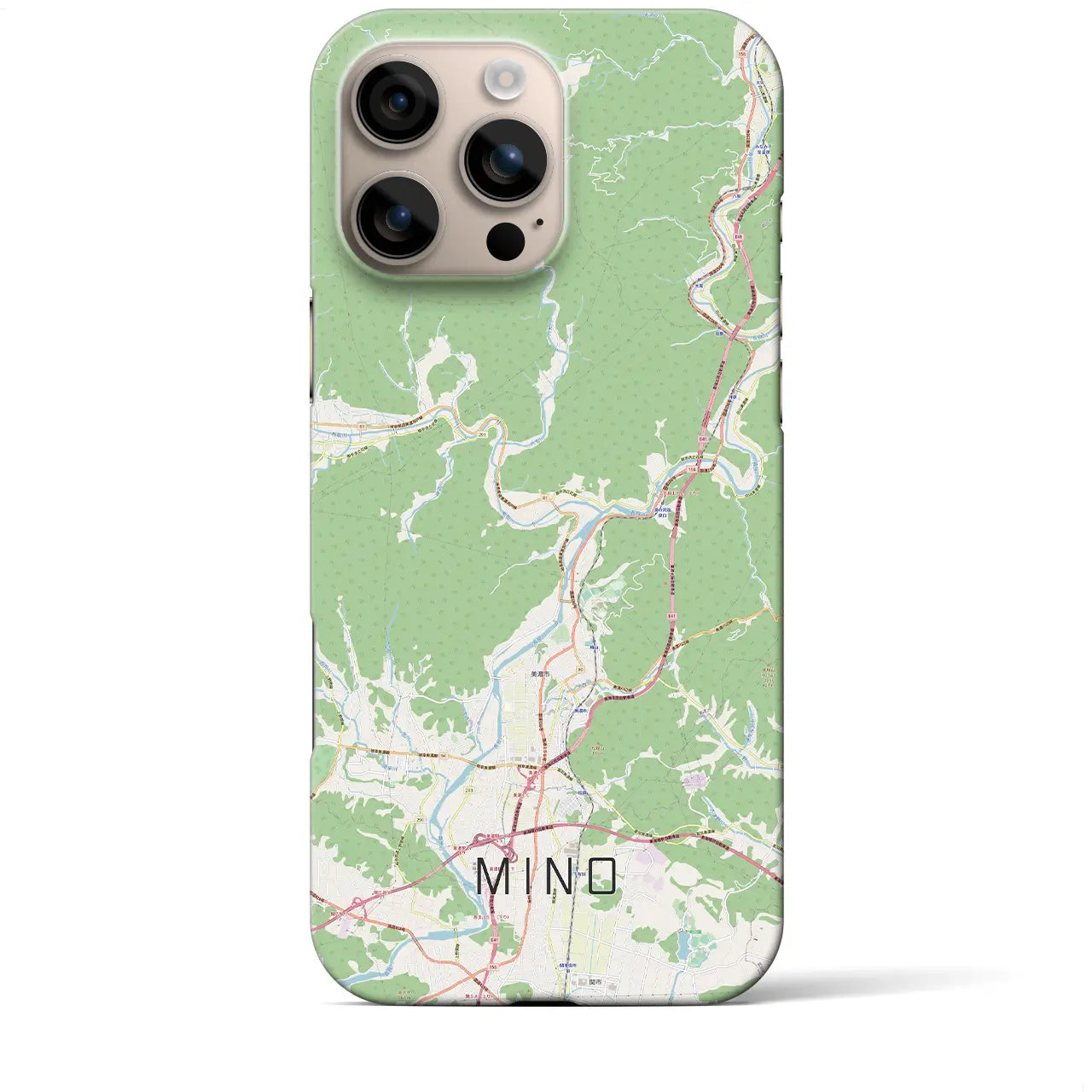 【美濃(岐阜県)】地図柄iPhoneケース(バックカバータイプ)