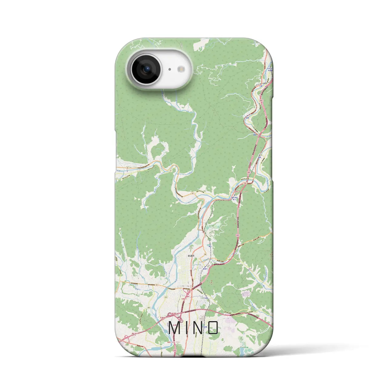 【美濃(岐阜県)】地図柄iPhoneケース(バックカバータイプ)