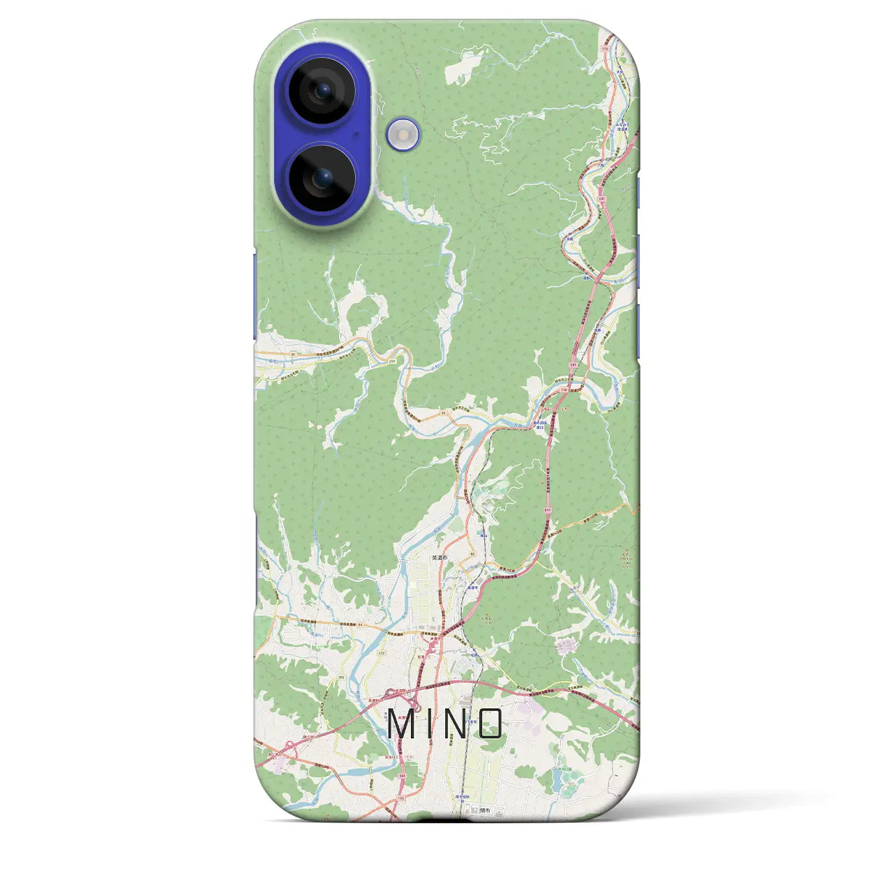 【美濃(岐阜県)】地図柄iPhoneケース(バックカバータイプ)ナチュラル・iPhone 16 Pro Max 用
