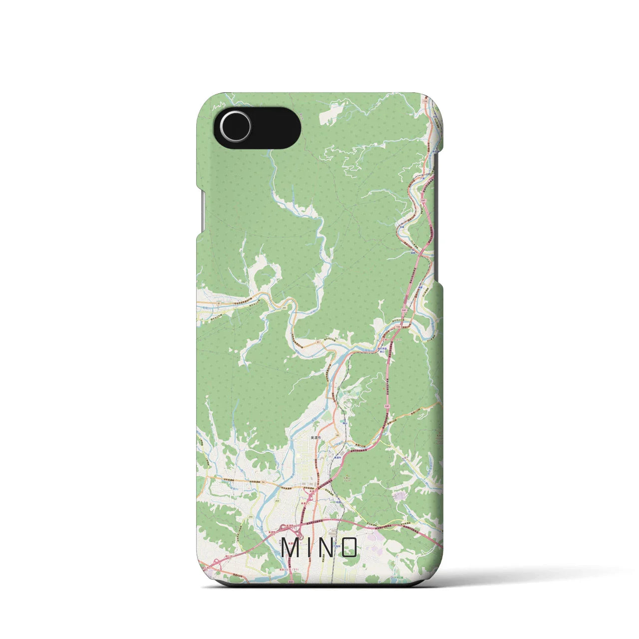 【美濃(岐阜県)】地図柄iPhoneケース(バックカバータイプ)