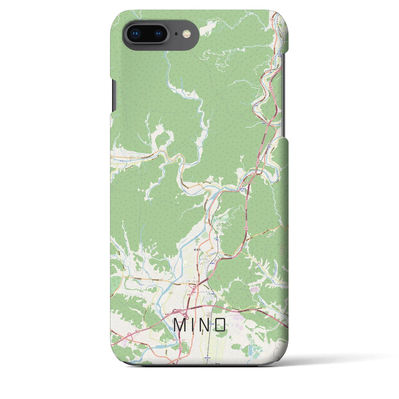 【美濃(岐阜県)】地図柄iPhoneケース(バックカバータイプ)