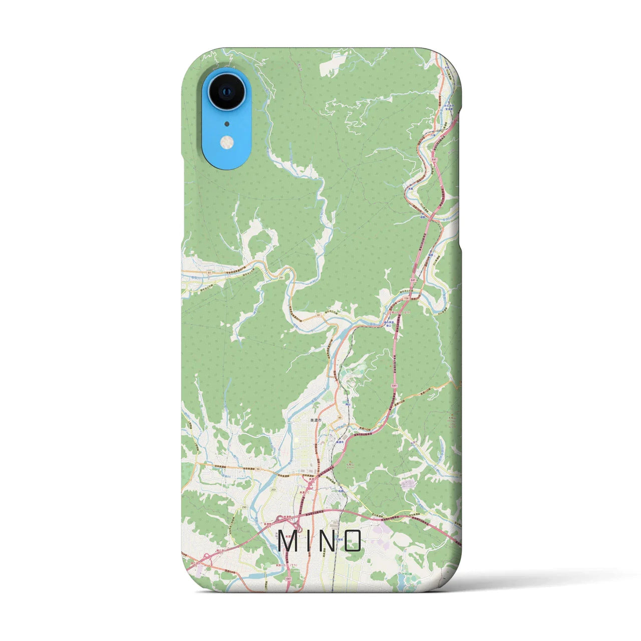 【美濃(岐阜県)】地図柄iPhoneケース(バックカバータイプ)