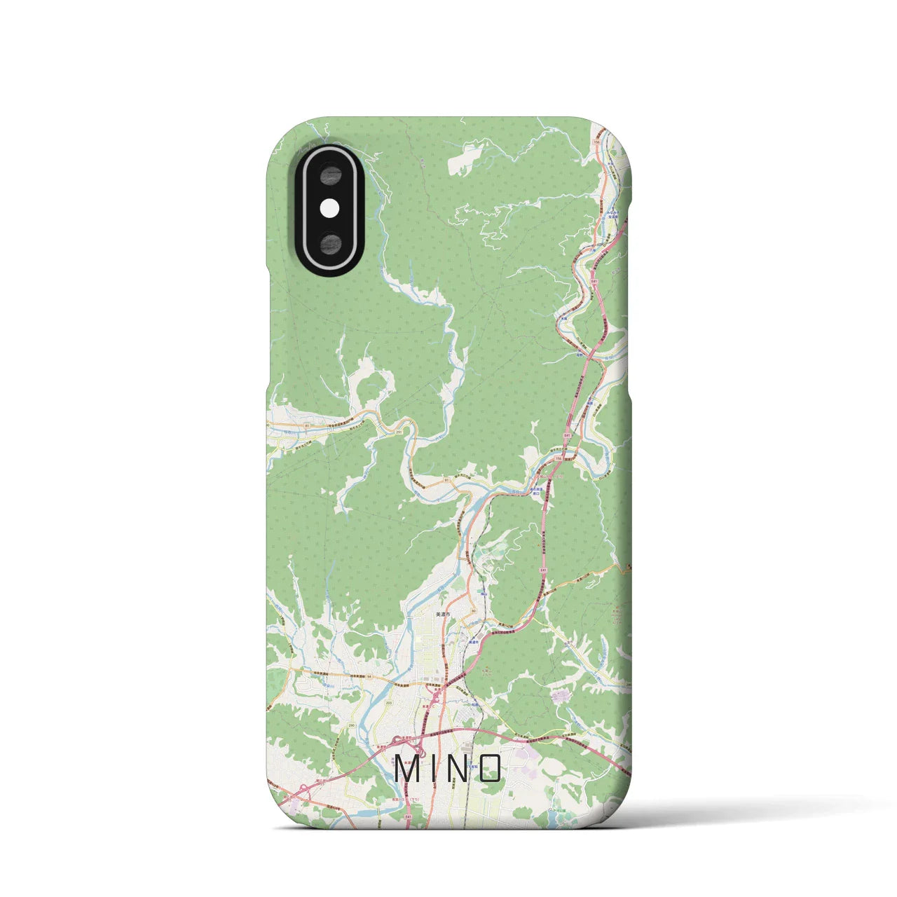 【美濃(岐阜県)】地図柄iPhoneケース(バックカバータイプ)