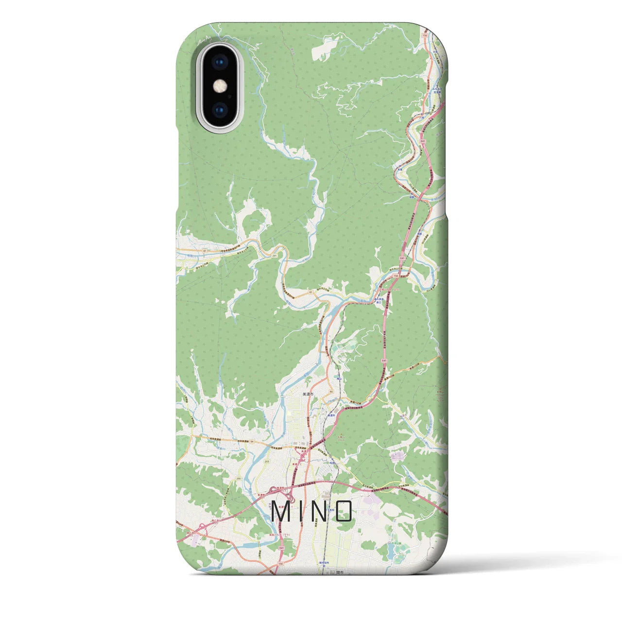 【美濃(岐阜県)】地図柄iPhoneケース(バックカバータイプ)
