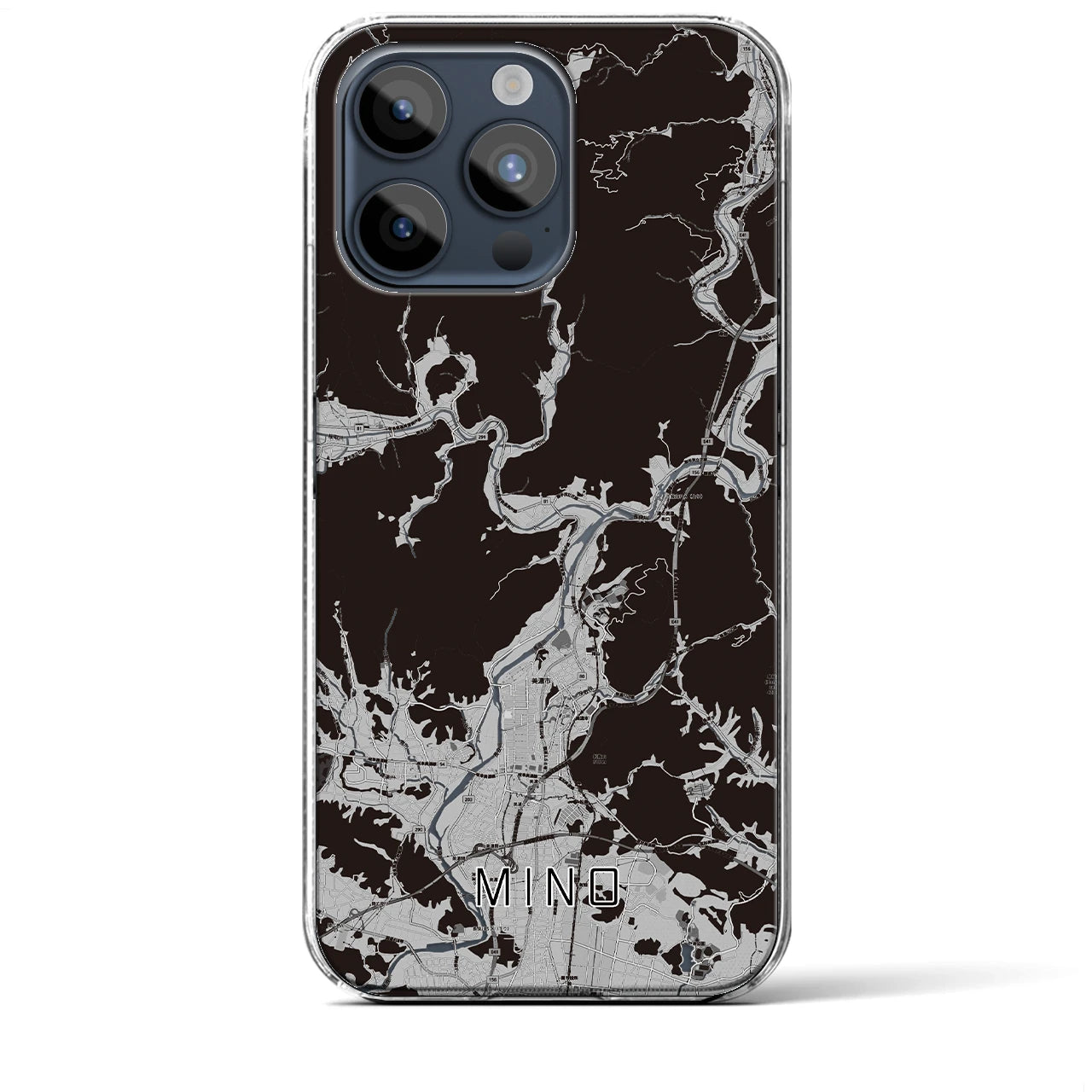 【美濃(岐阜県)】地図柄iPhoneケース(クリアタイプ)