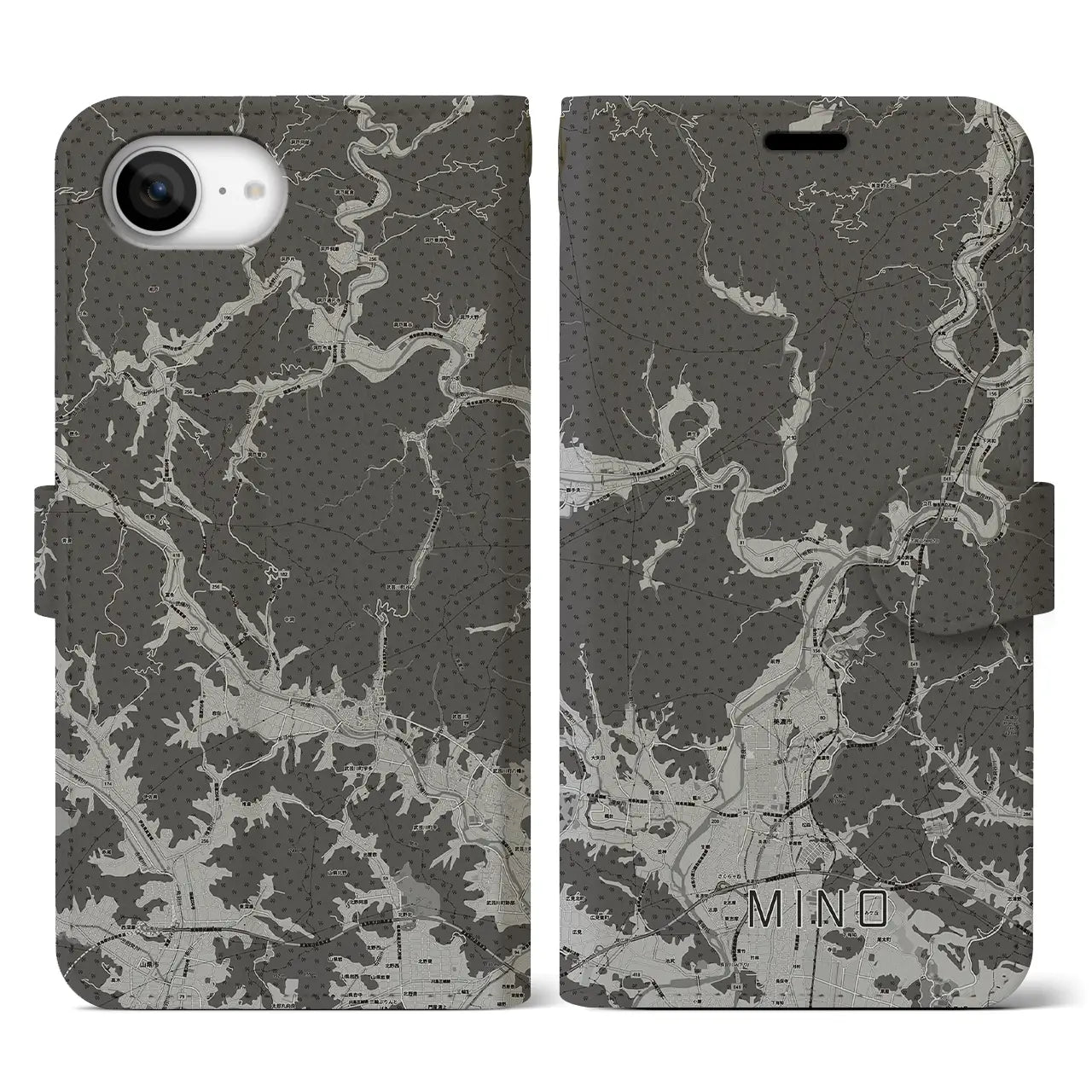 【美濃(岐阜県)】地図柄iPhoneケース(手帳タイプ)