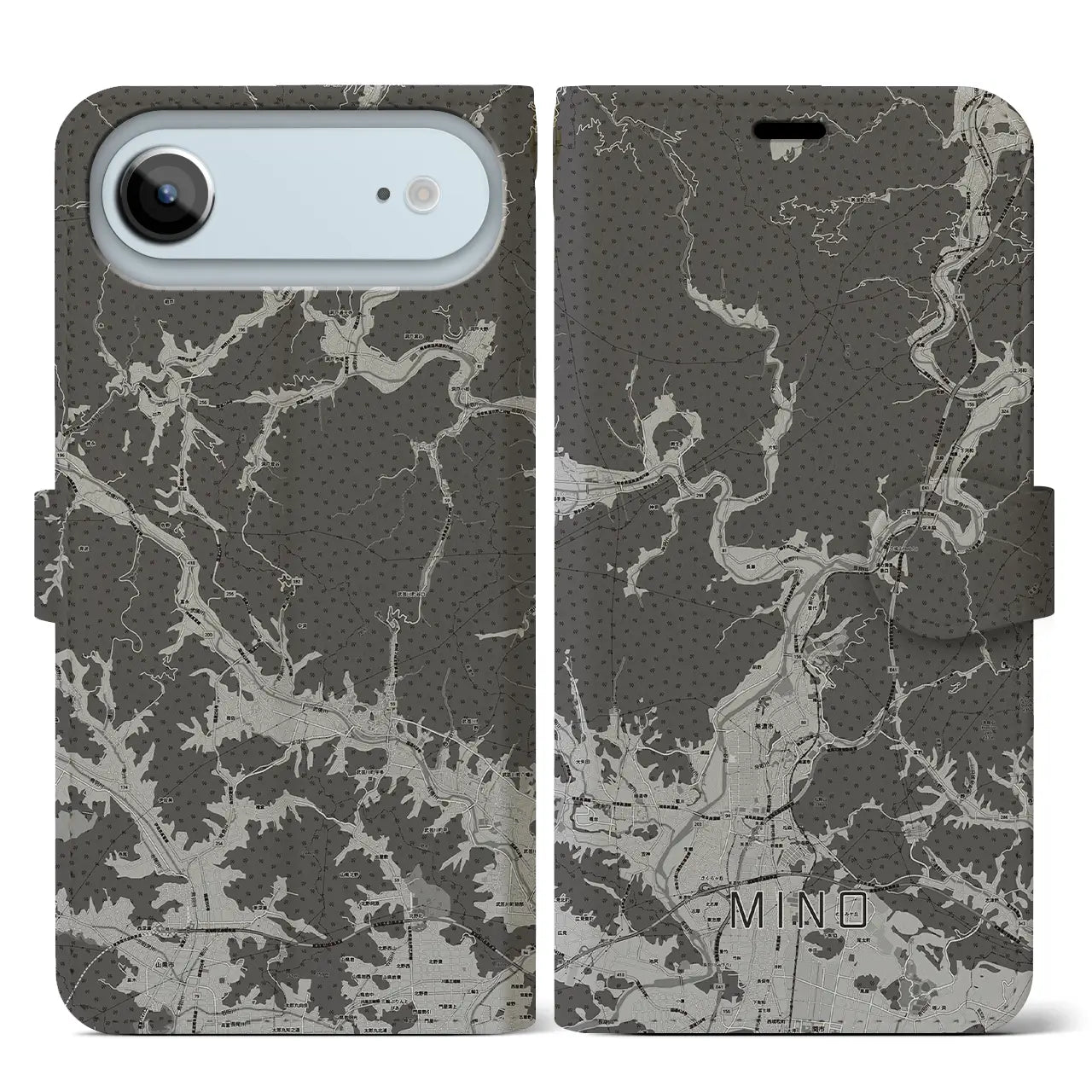 【美濃(岐阜県)】地図柄iPhoneケース(手帳タイプ)