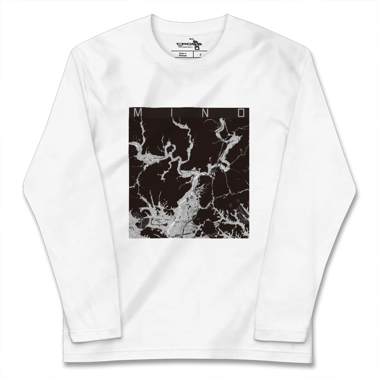 【美濃(岐阜県)】地図柄ロングスリーブTシャツ