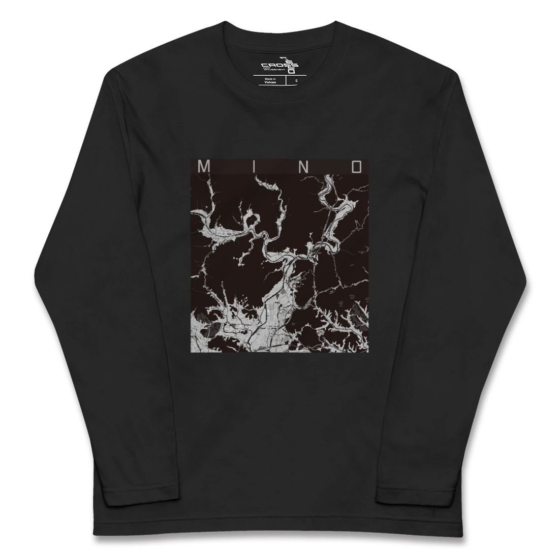 【美濃(岐阜県)】地図柄ロングスリーブTシャツ