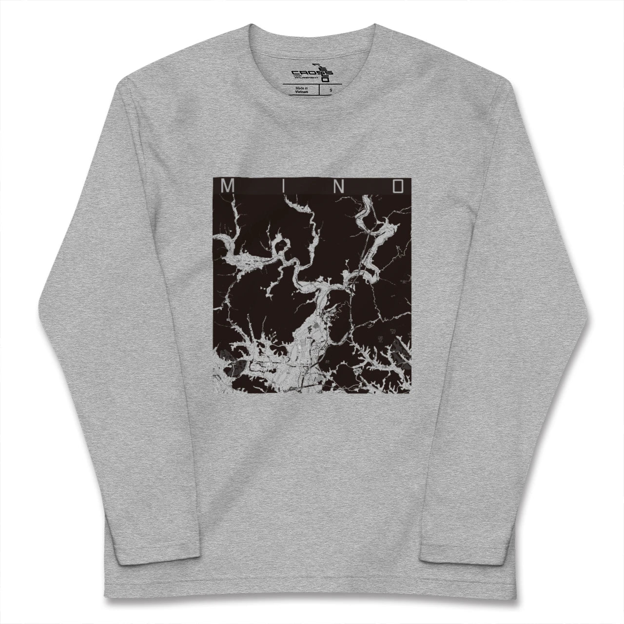 【美濃(岐阜県)】地図柄ロングスリーブTシャツ