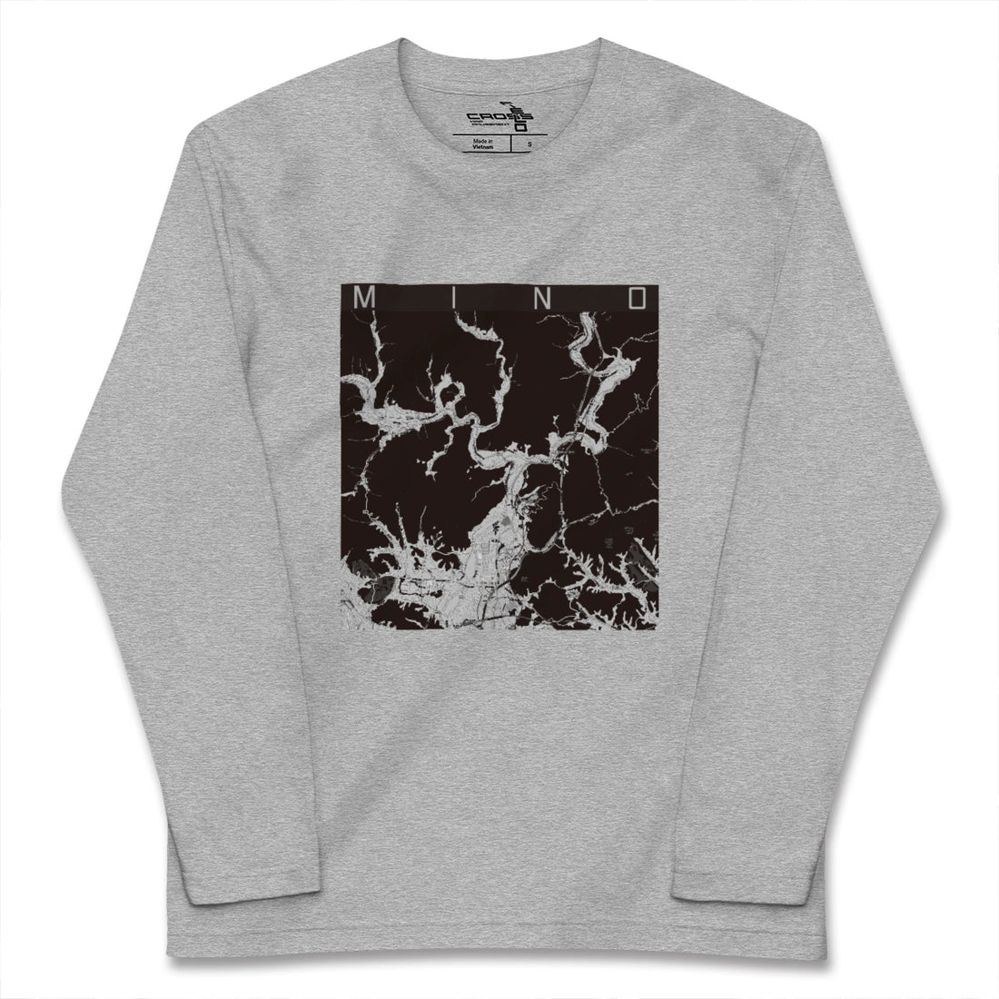 【美濃(岐阜県)】地図柄ロングスリーブTシャツ