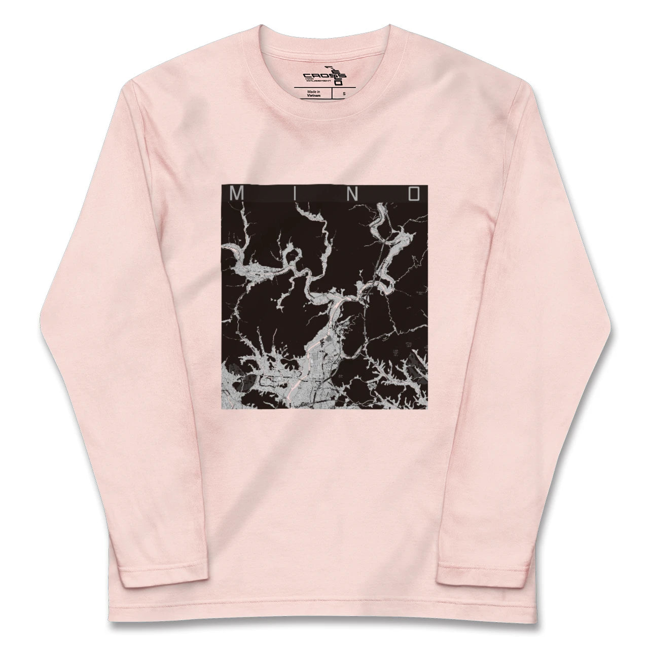 【美濃(岐阜県)】地図柄ロングスリーブTシャツ