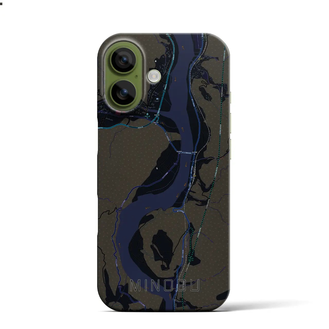 【身延(山梨県)】地図柄iPhoneケース(バックカバータイプ)