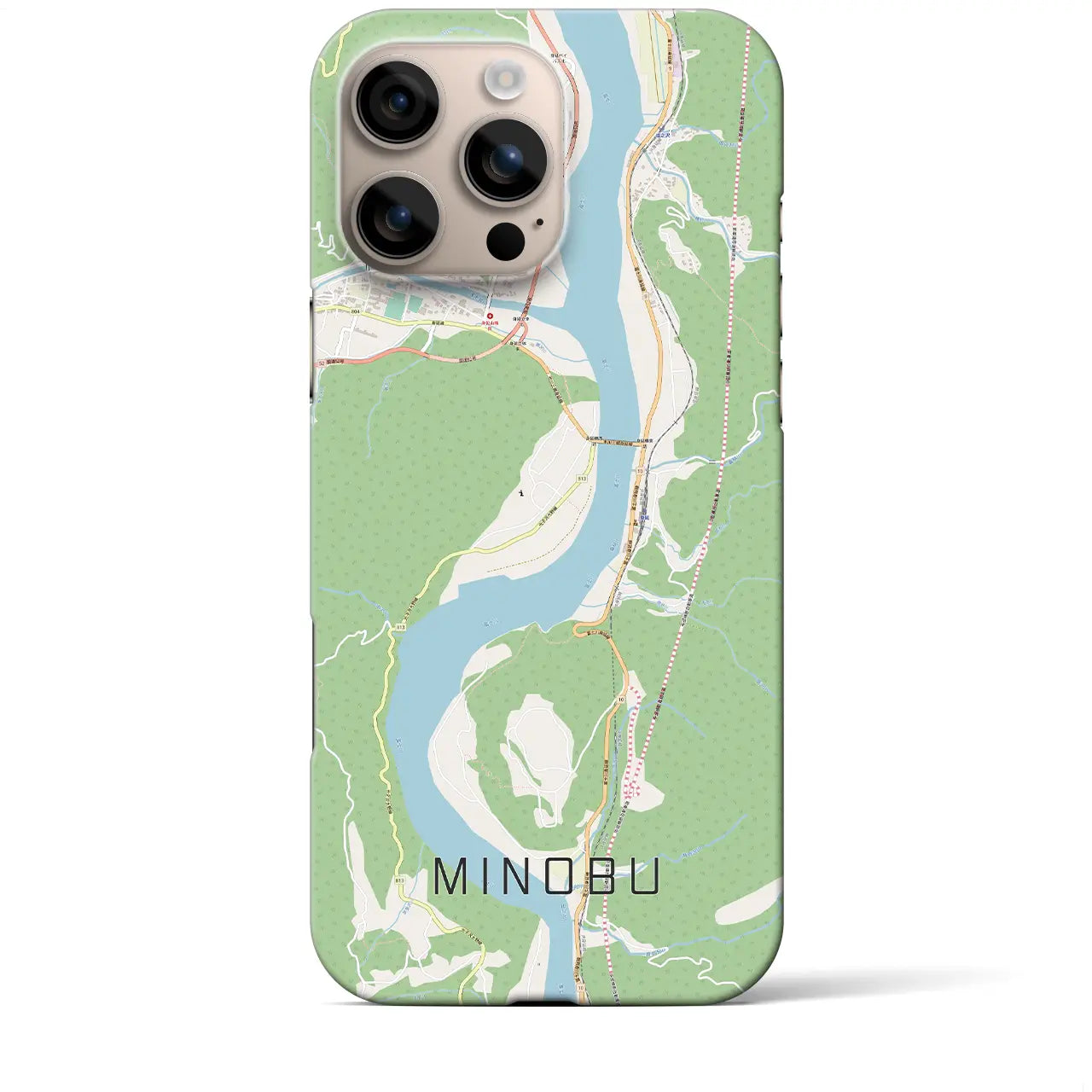 【身延(山梨県)】地図柄iPhoneケース(バックカバータイプ)