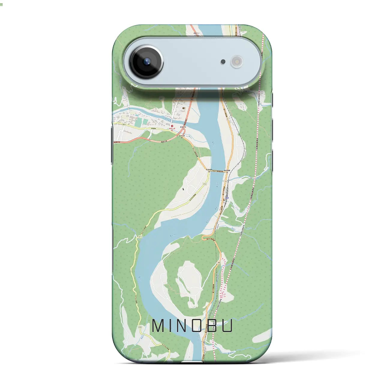 【身延(山梨県)】地図柄iPhoneケース(バックカバータイプ)