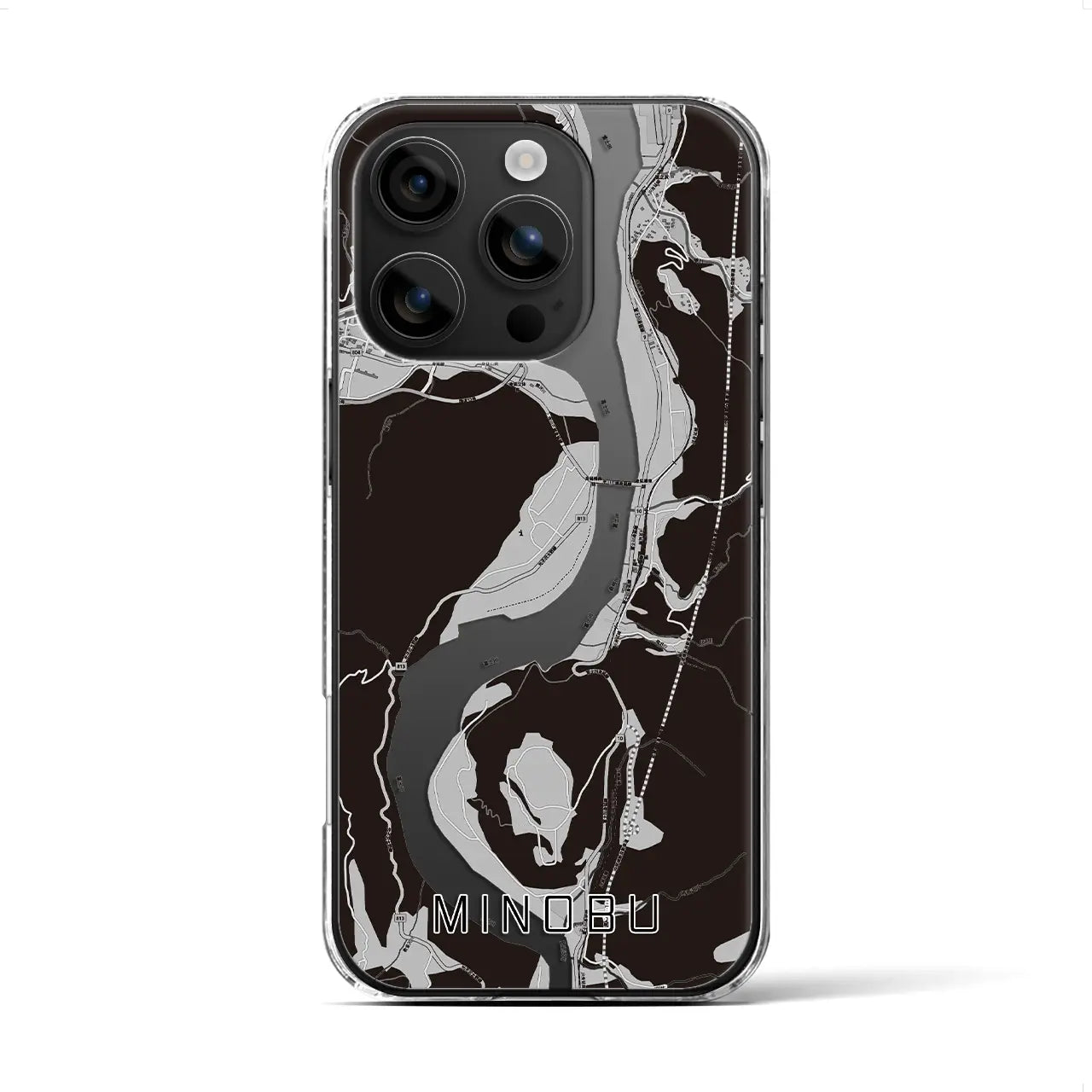 【身延(山梨県)】地図柄iPhoneケース(クリアタイプ)