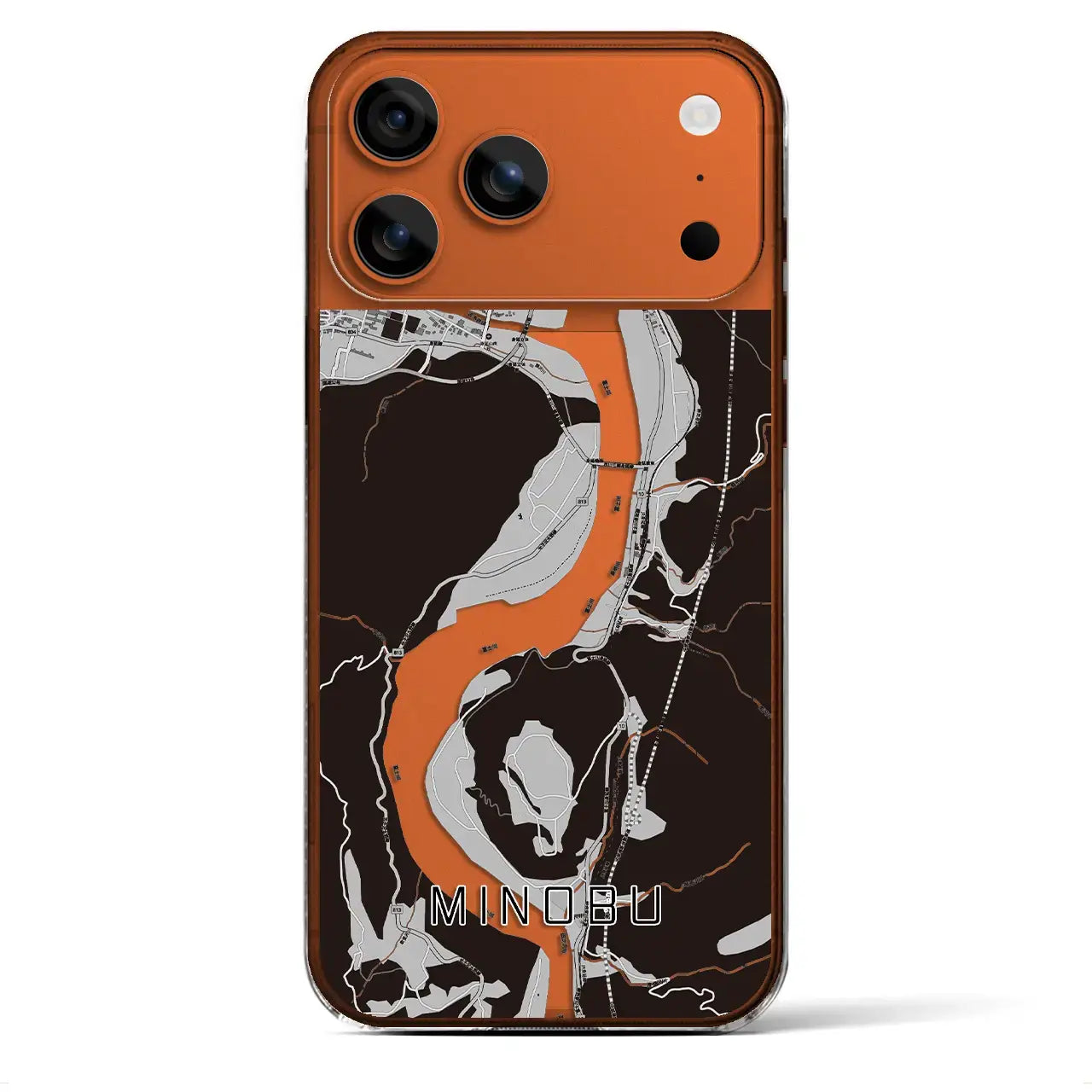 【身延(山梨県)】地図柄iPhoneケース(クリアタイプ)