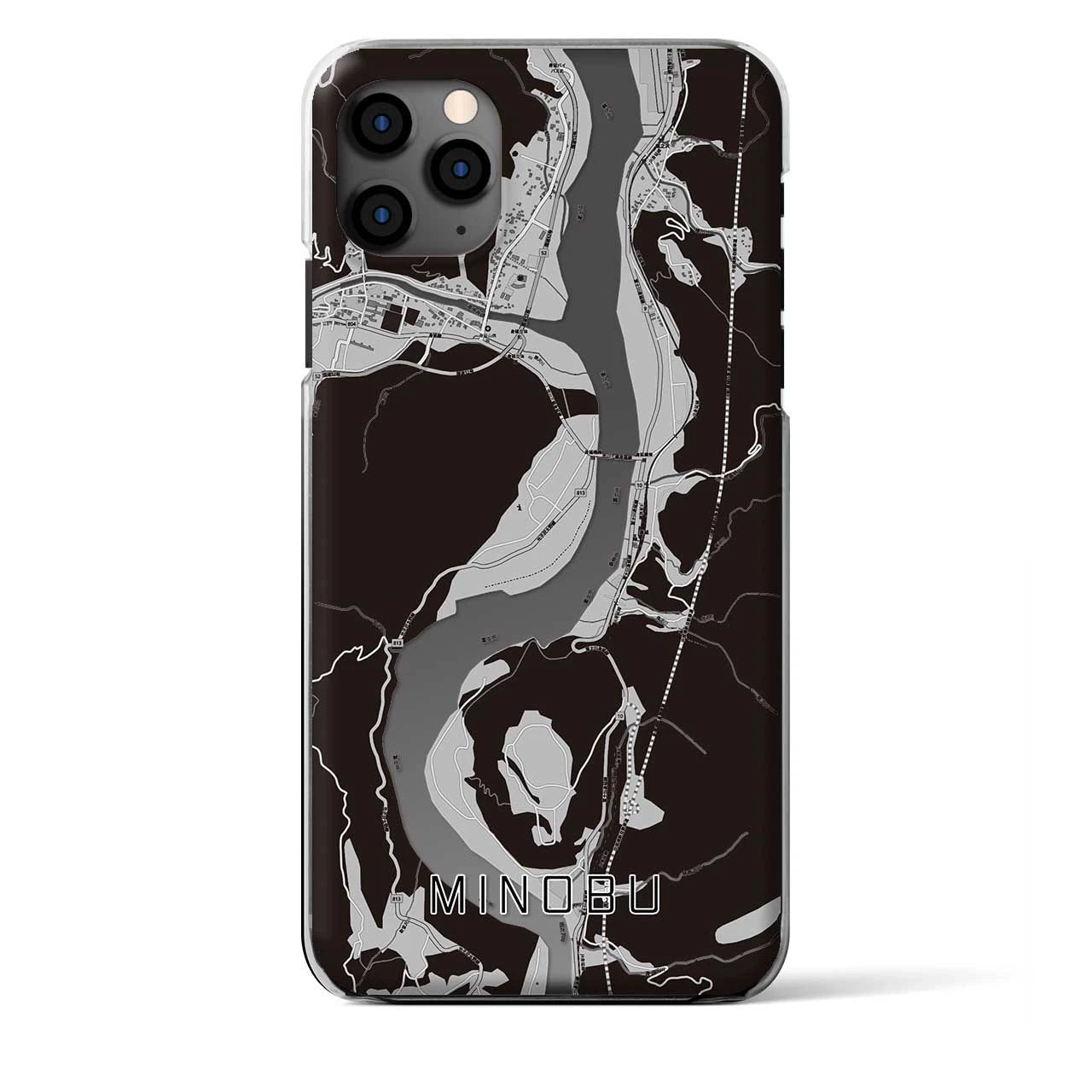 【身延(山梨県)】地図柄iPhoneケース(クリアタイプ)