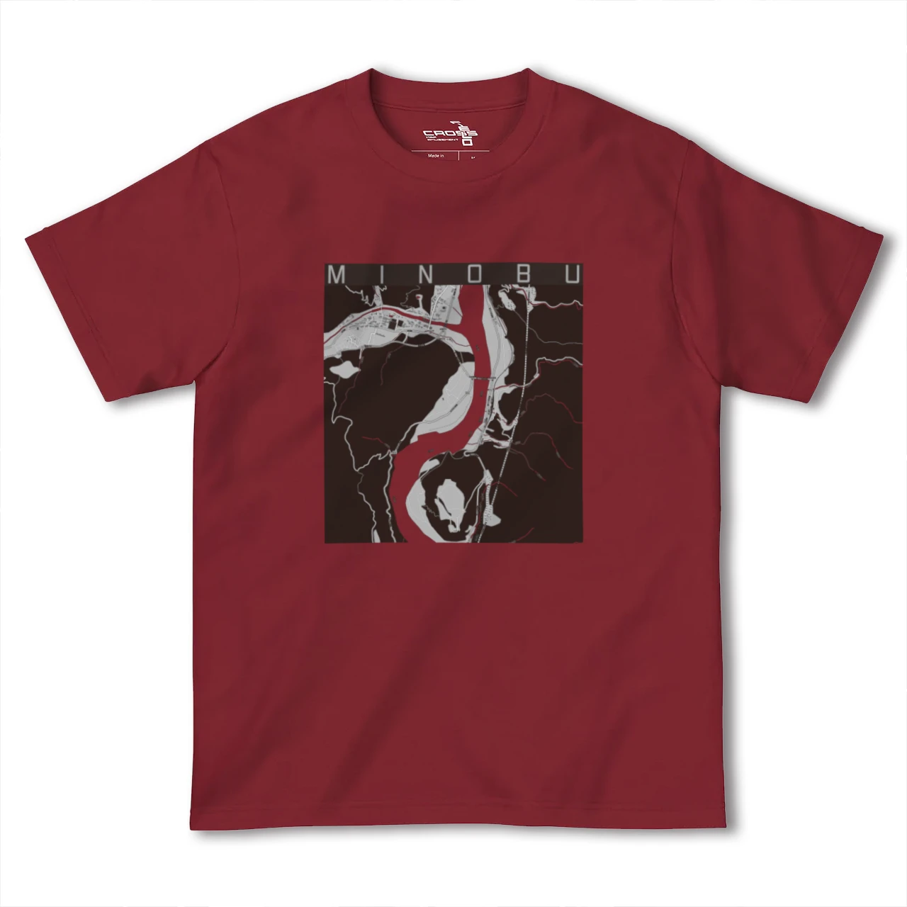 【身延(山梨県)】地図柄ヘビーウェイトTシャツ
