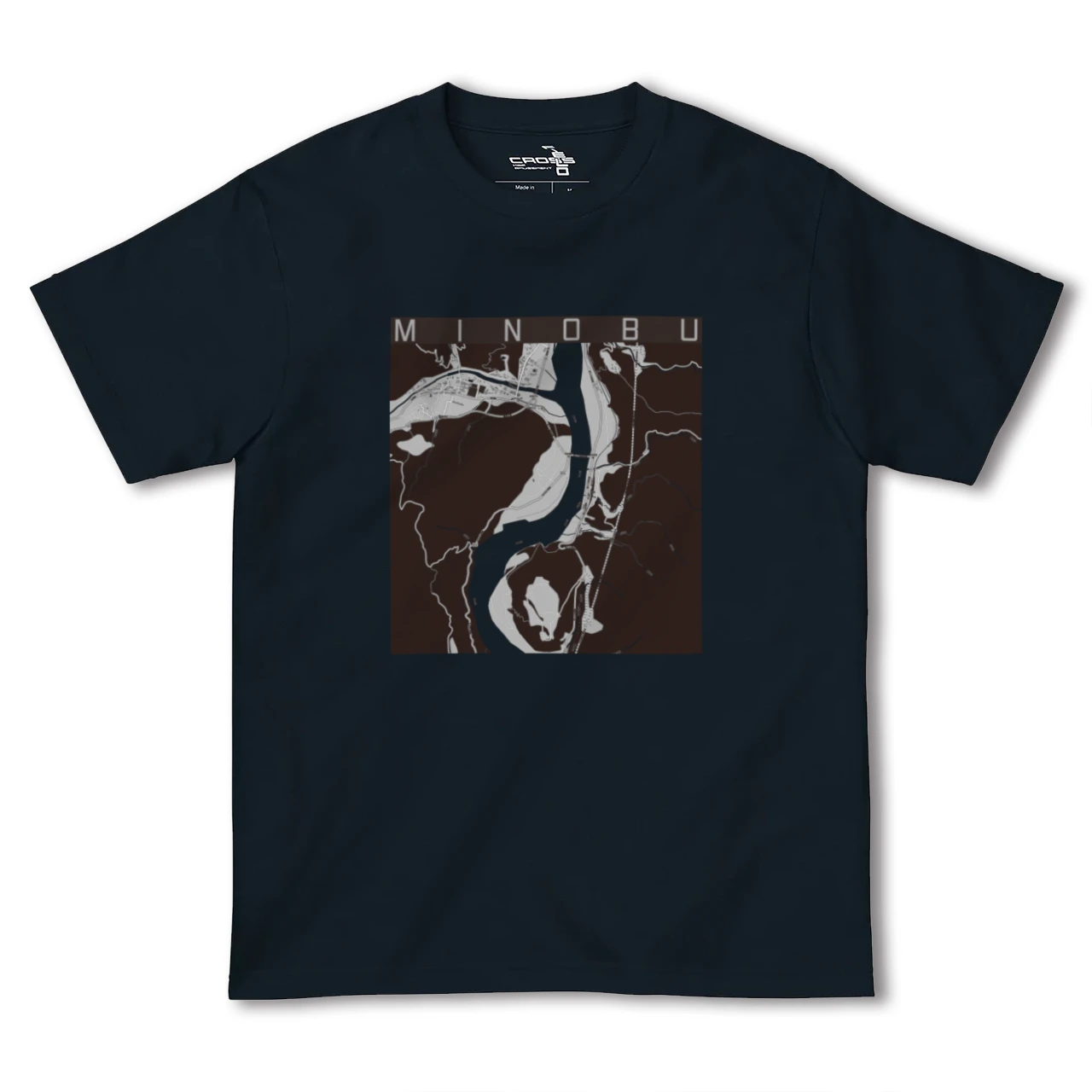 【身延(山梨県)】地図柄ヘビーウェイトTシャツ