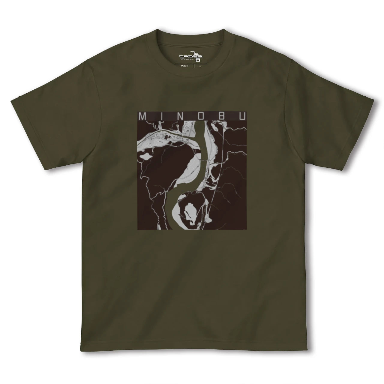 【身延(山梨県)】地図柄ヘビーウェイトTシャツ