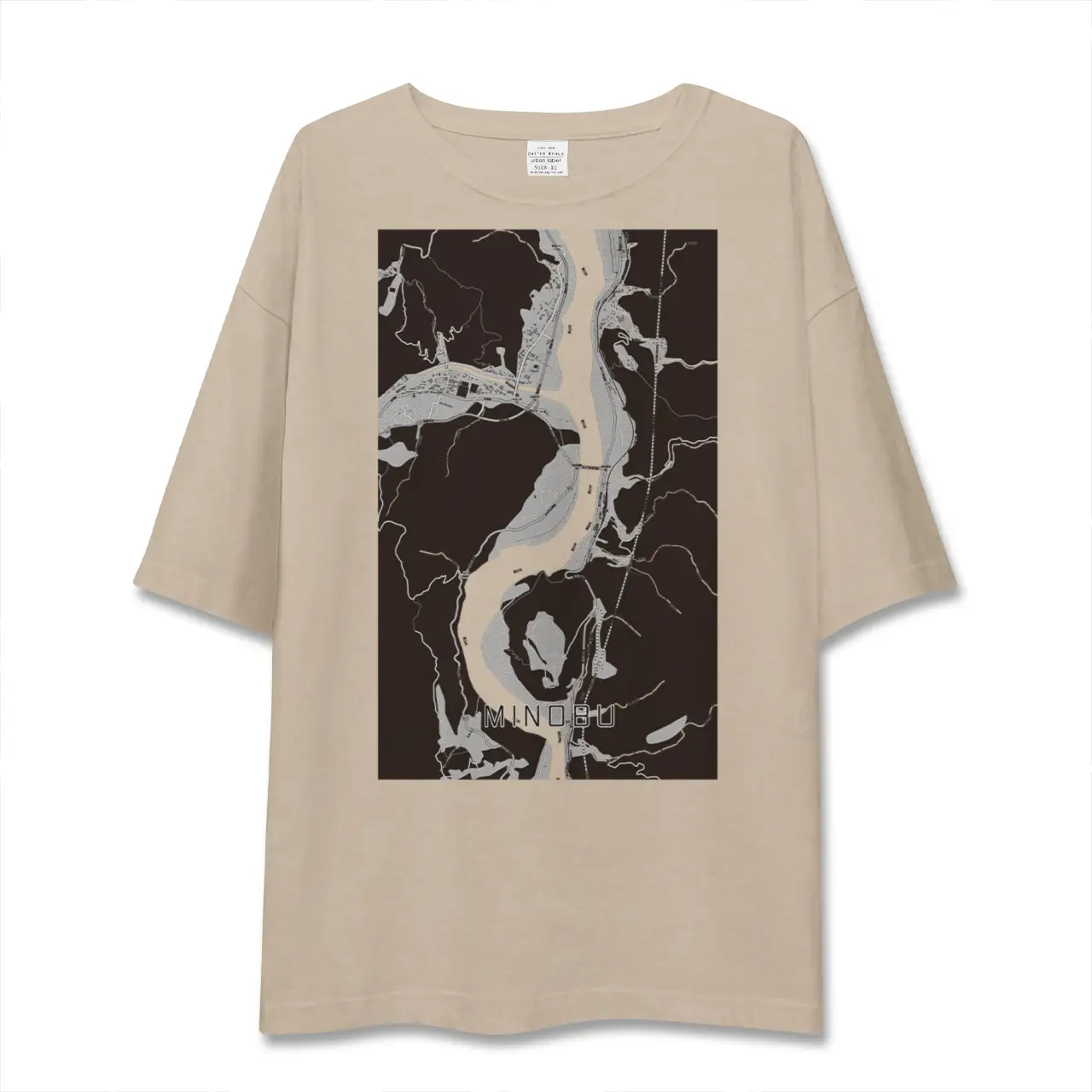 【身延(山梨県)】地図柄ビッグシルエットTシャツ