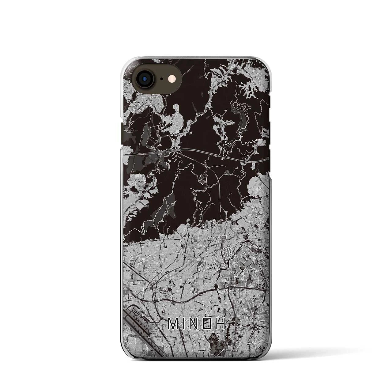 【箕面(大阪府)】地図柄iPhoneケース(クリアタイプ)