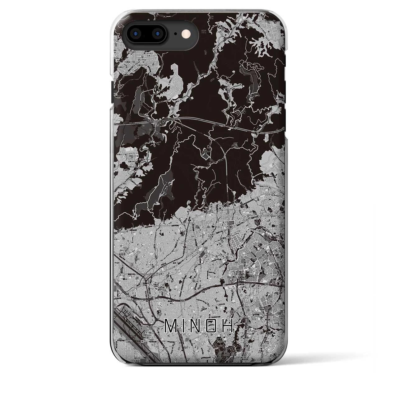 【箕面(大阪府)】地図柄iPhoneケース(クリアタイプ)