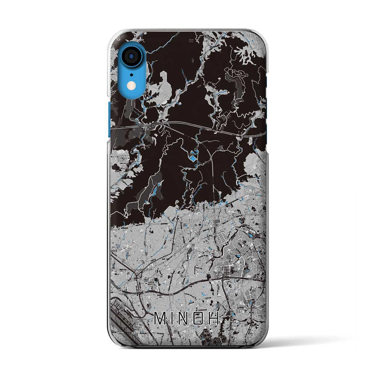 【箕面(大阪府)】地図柄iPhoneケース(クリアタイプ)