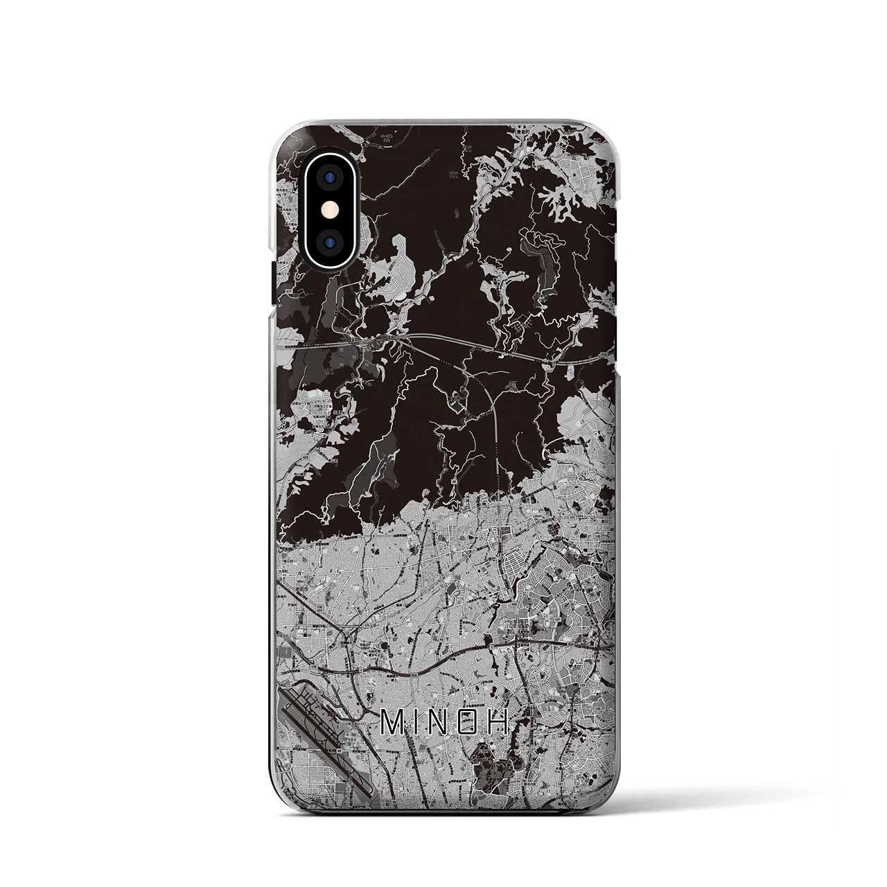 【箕面(大阪府)】地図柄iPhoneケース(クリアタイプ)