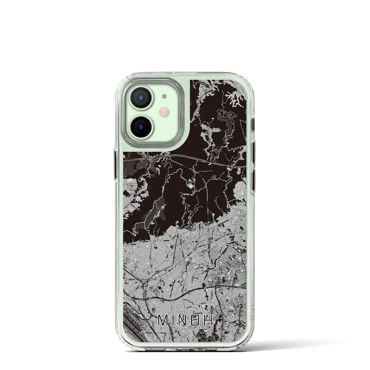 【箕面(大阪府)】地図柄iPhoneケース(MagSafeタイプ)