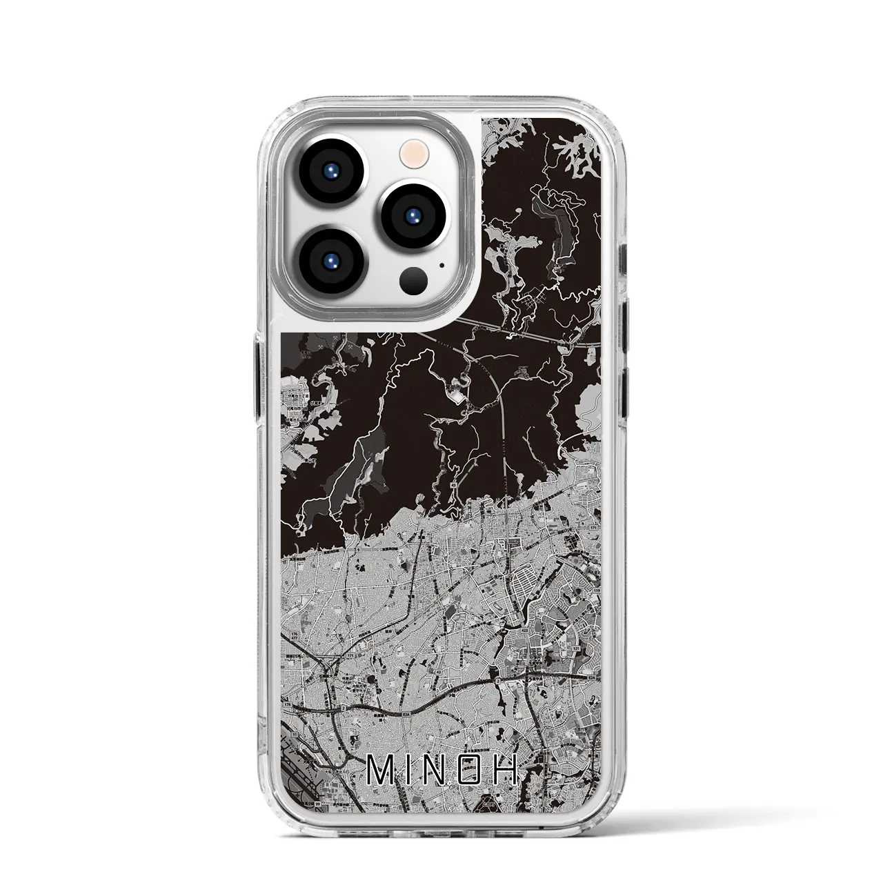 【箕面(大阪府)】地図柄iPhoneケース(MagSafeタイプ)