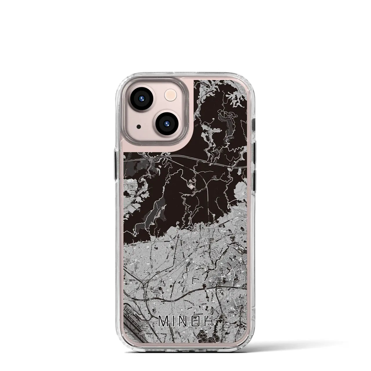 【箕面(大阪府)】地図柄iPhoneケース(MagSafeタイプ)