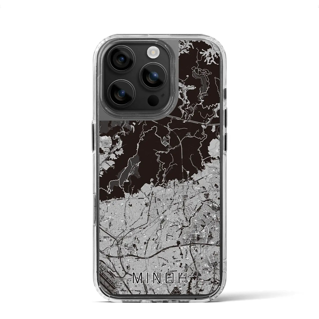 【箕面(大阪府)】地図柄iPhoneケース(MagSafeタイプ)