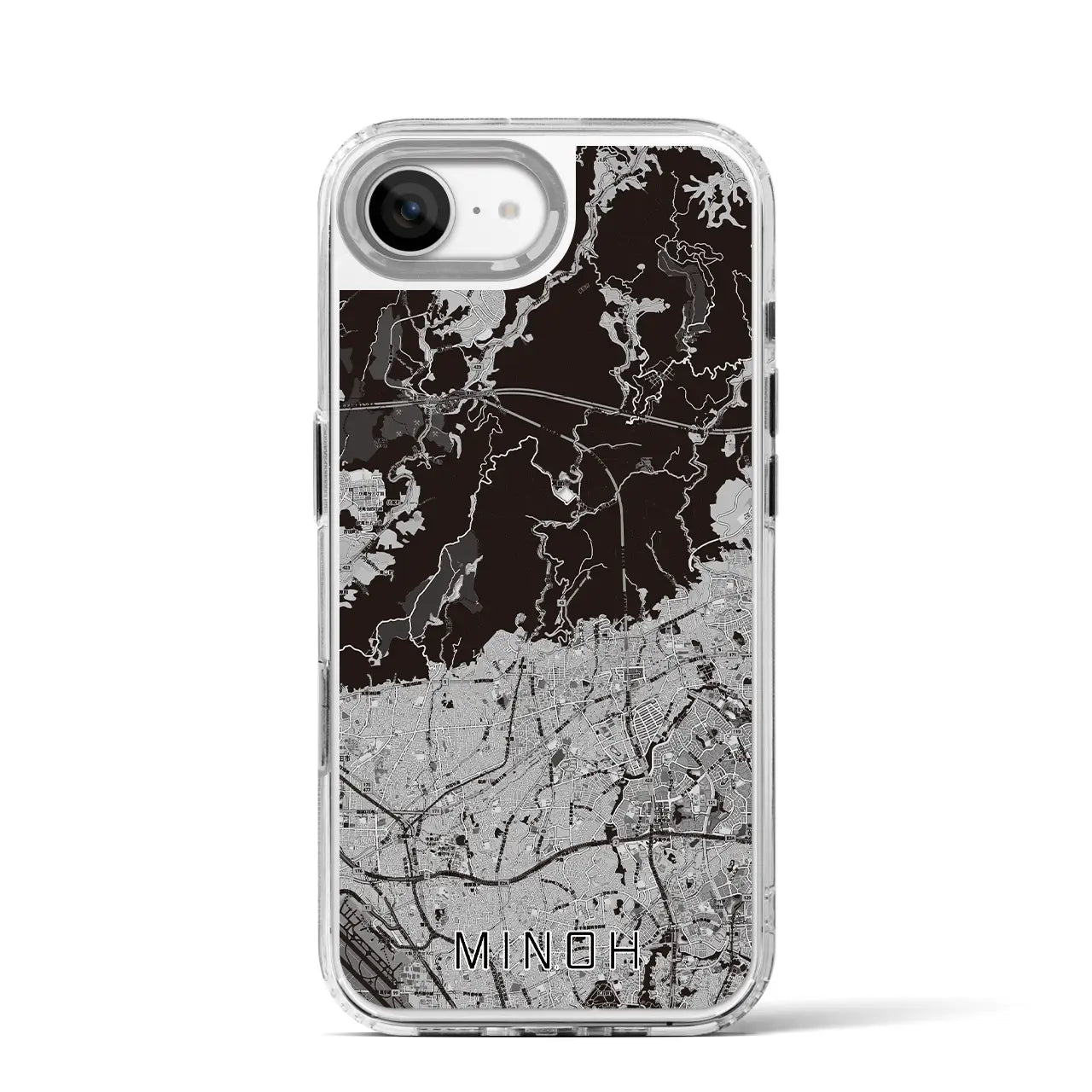 【箕面(大阪府)】地図柄iPhoneケース(MagSafeタイプ)