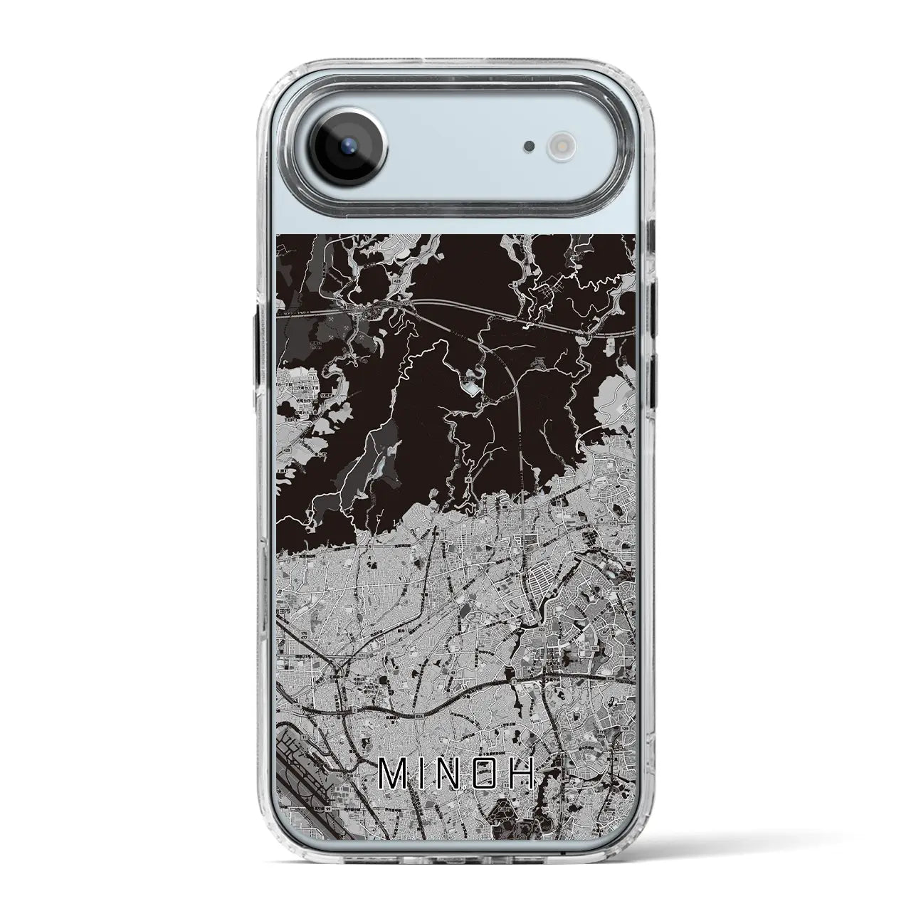 【箕面(大阪府)】地図柄iPhoneケース(MagSafeタイプ)