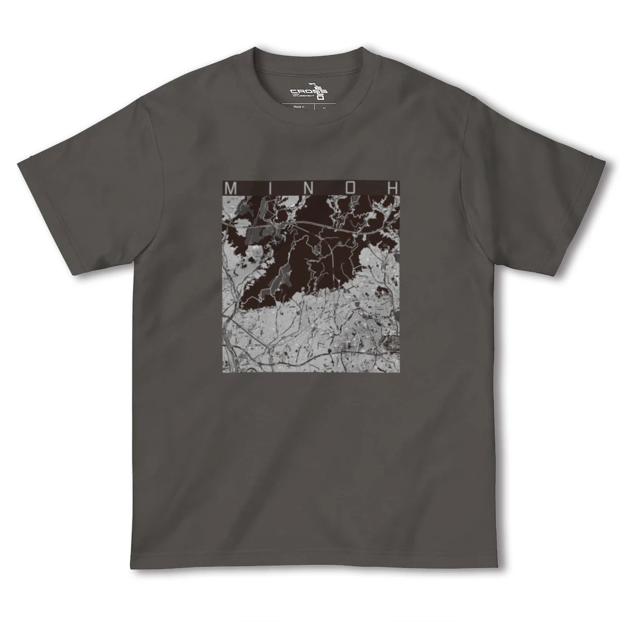 【箕面(大阪府)】地図柄ヘビーウェイトTシャツ